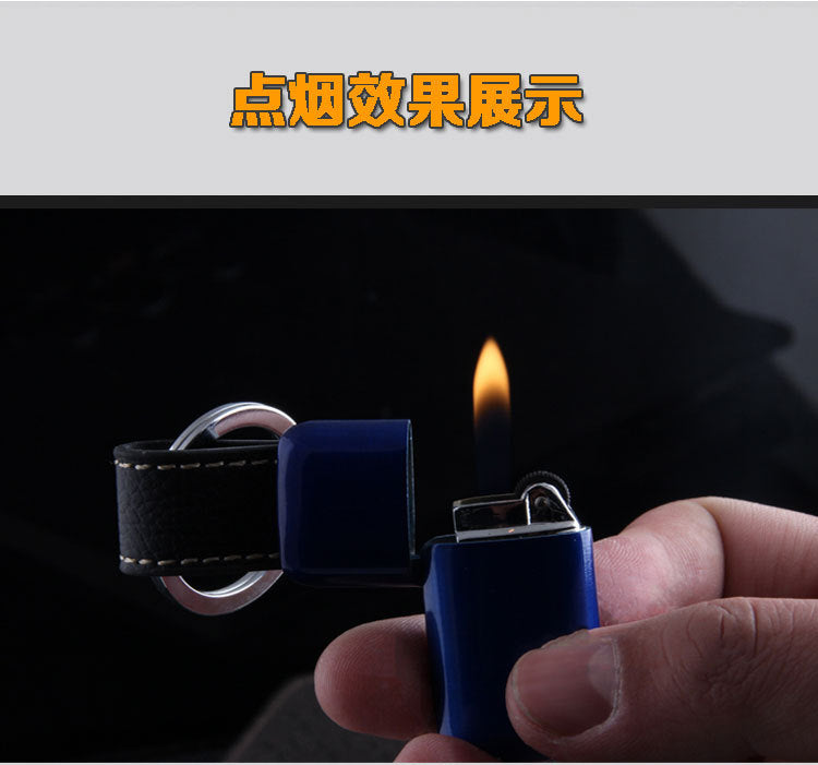 Mini Candle Cigarette Lighter Butane Gas Refillable Keychain Ring Refill Survival Encendedores Creativos Gadgets For Men