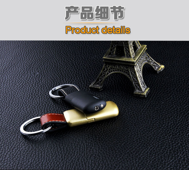 Mini Candle Cigarette Lighter Butane Gas Refillable Keychain Ring Refill Survival Encendedores Creativos Gadgets For Men