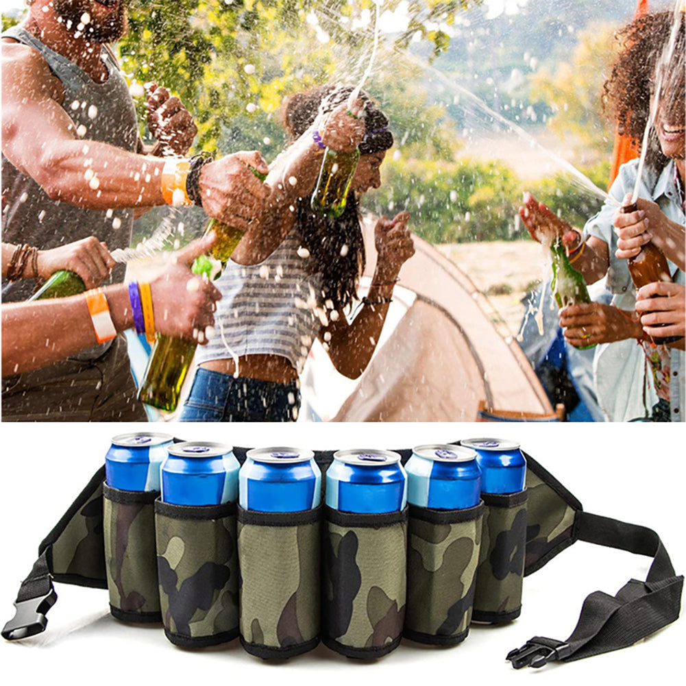 Climbing Camping Hiking Holster Portable Bottle Waist Beer Belt Bag Wine Bottles Beverage Can Holder Hanging Organizer drop ship