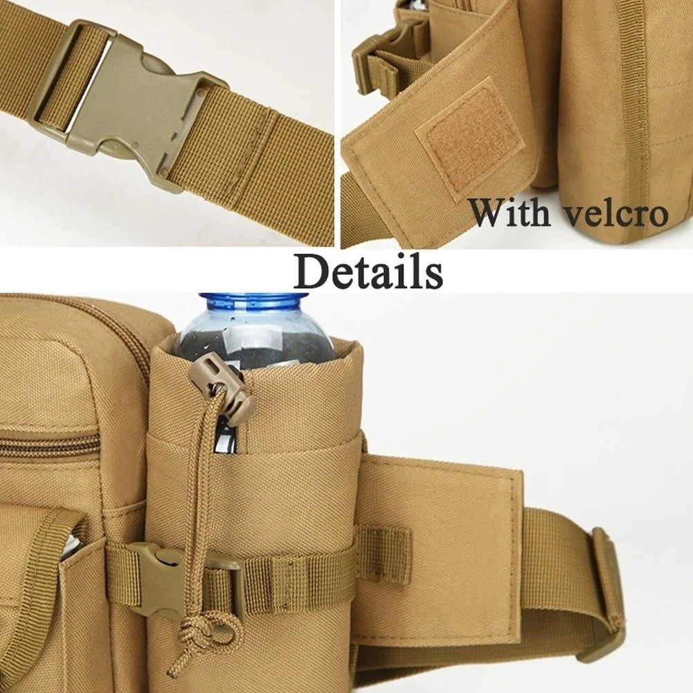 Men's Tactical Casual Fanny Waterproof Pouch Waist Bag Packs Outdoor Military Bag Hunting Bags Tactical Wallet Waist Packs