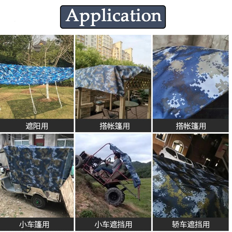 Camouflage Oxford Tarpaulin Rainproof Cloth 450GSM Outdoor Heavy Duty Truck Shelter Cover PVC Camping Tent Sail Boat Tarps Canva