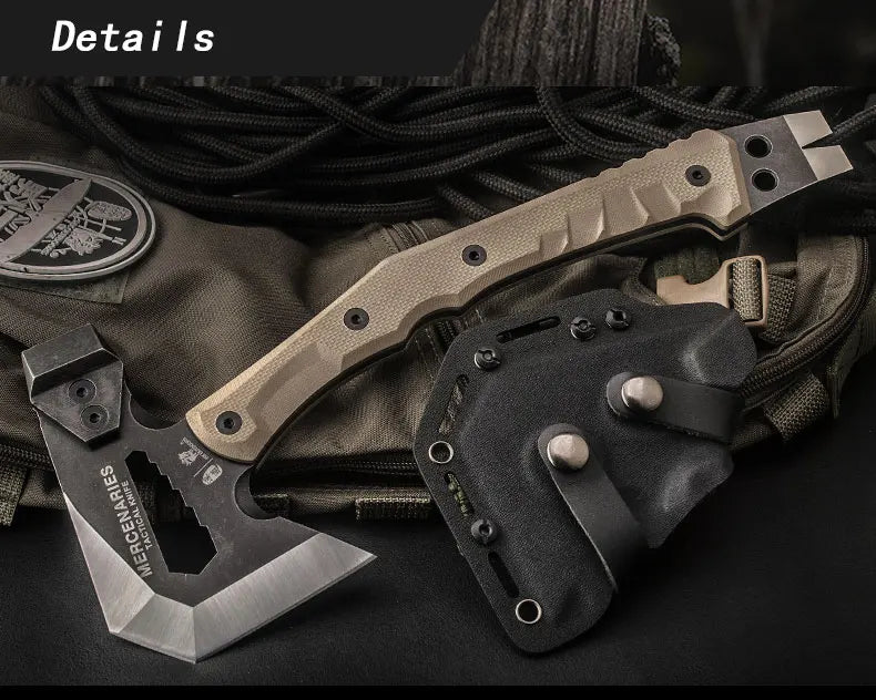 HX OUTDOORS Mercenarys Full Tang Camping Survival Touris Axe Hatchet Tactical  Multifunctional Hunting Tools Tomahawk Hammer