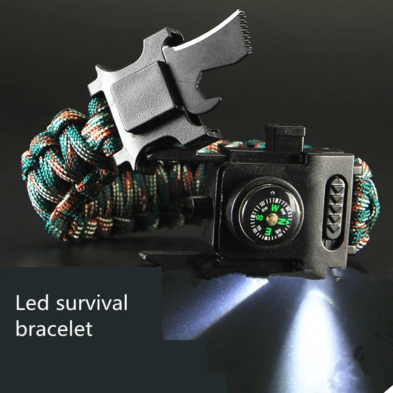 Emergency Paracord 550 4mm Led Lights Camping Rope Parachute Cord Bracelet Survival Multifunction outdoor tools Camping survival