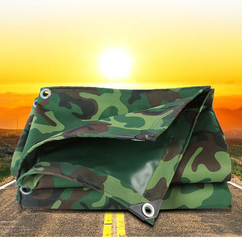 Custom Size Wear-resisting Truck Car Canvas Camouflage Rainproof Tarp Shade Awning For Balcony