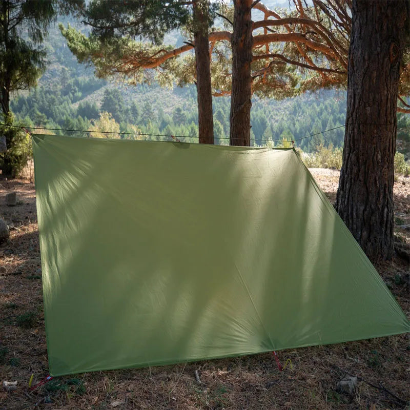 FLAME'S CREED Ultralight Tarp Lightweight MINI Sun Shelter Camping Mat Tent Footprint 15D Nylon Silicone 160g Tenda Para Carro