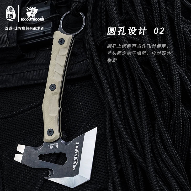 HX OUTDOORS Tactical Survival Axe Camping Axes Hand Hunting Tool Kitchen Gift For Man K Sheath Dropshipping