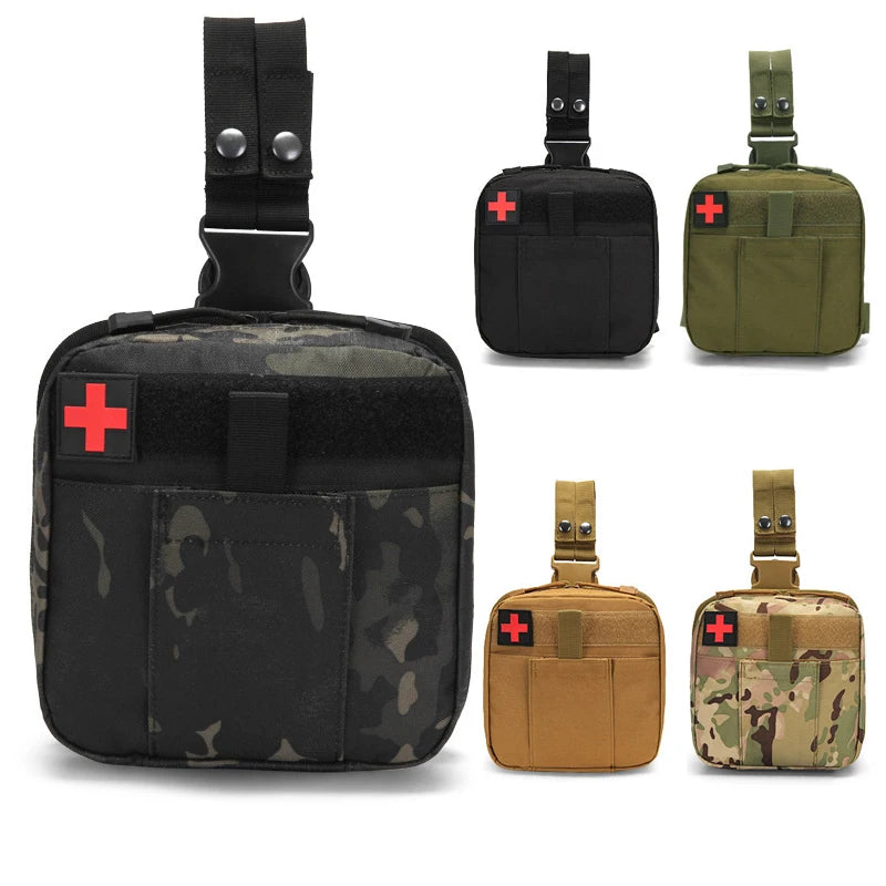 Camping Tactical Survival First Aid Bag First Aid Kit Medicine Organizer Home Car Waterproof Leg Emergency Kit Forest Survival