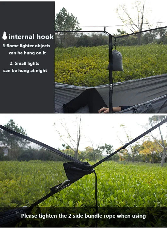 Outdoor Lightweight Travel Portable Separating Hanging Mosquito Net Bugs Net for Camping Hammock