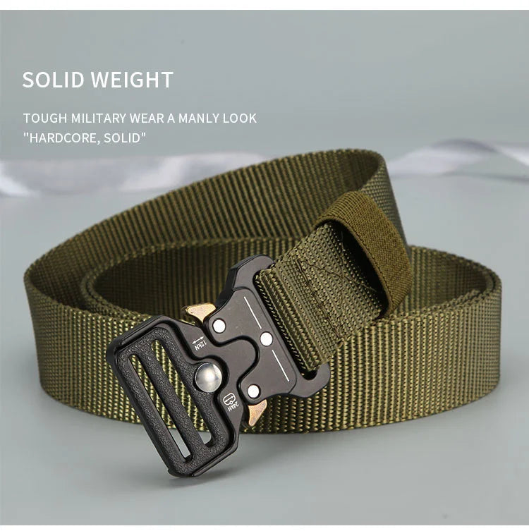 Men's Belt Outdoor Hunting Tactics Belt Multi functional Buckle Nylon Belt High Quality Marine Corps Canvas Belt