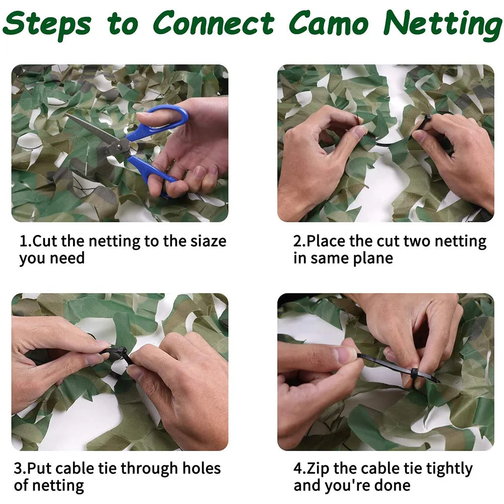 large Camouflage Net Camo Hunting Garden Enclosure Nets Car Mesh Canopy Sun Shelter Tent Tarp Camping Awning Fishing