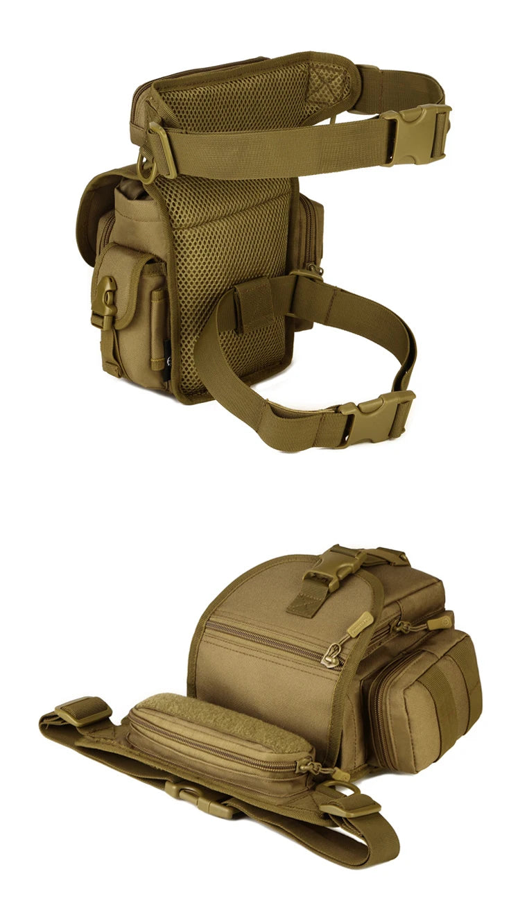 Waterproof Nylon Tactical Drop Leg Bag Molle System Hunting Tool Waist Pack Belt Thigh Pouch Men Women Military Equipment