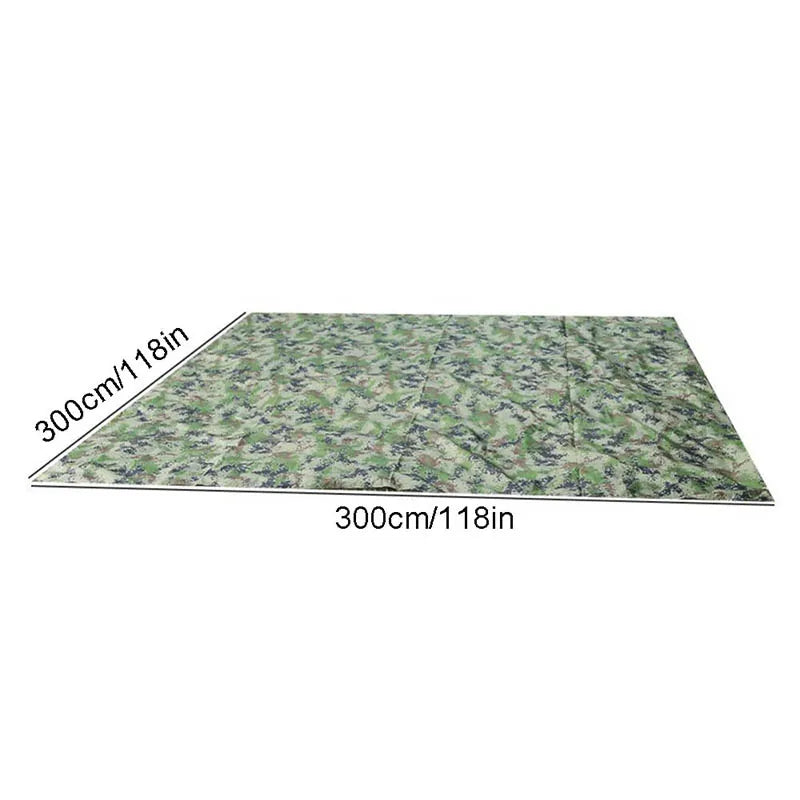 3X3M Camo Sun Shelter Camouflage Tent Tarp Ultralight Shade Awning Outdoor Camping Woodland Jungle Hunting Shooting Fishing