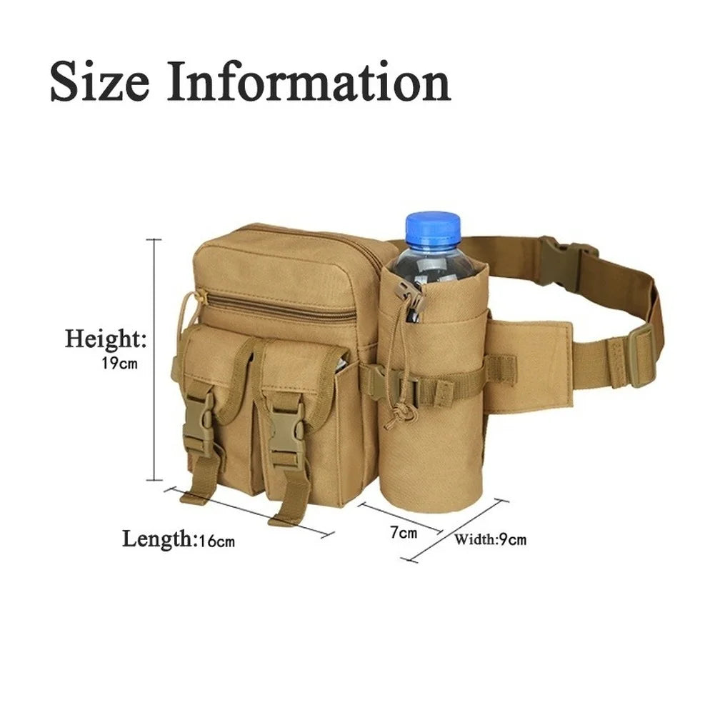 Men's Tactical Casual Fanny Waterproof Pouch Waist Bag Packs Outdoor Military Bag Hunting Bags Tactical Wallet Waist Packs