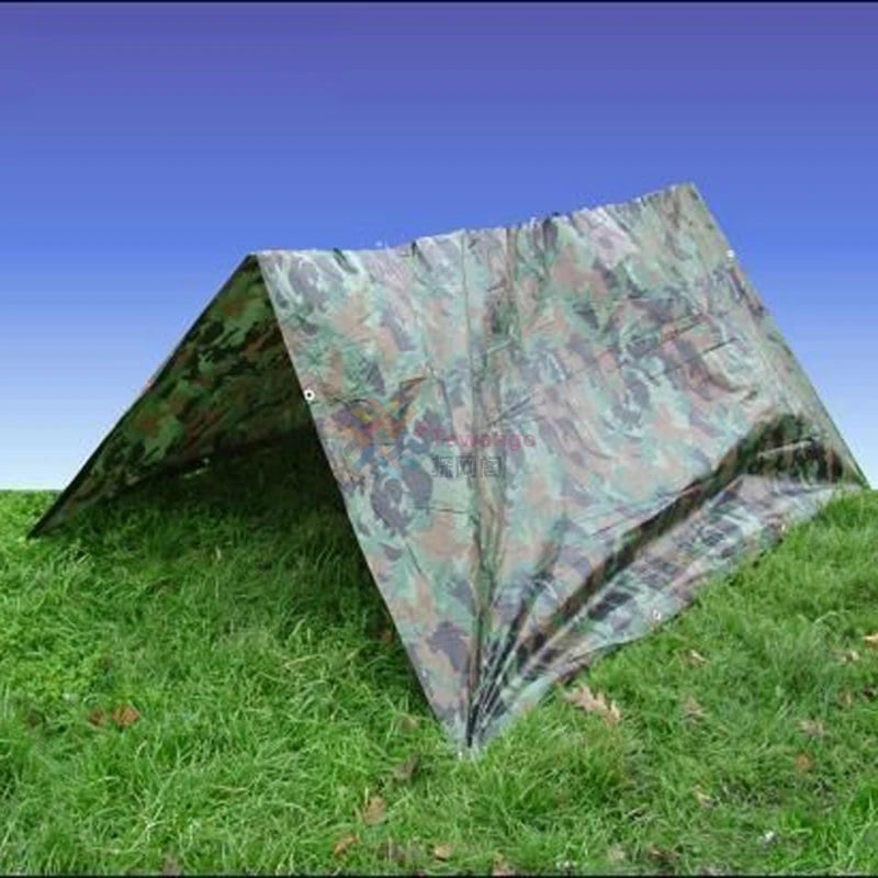 Tewango Camouflage Tarpaulin Heavy Duty Tarp Waterproof Ground Sheet Camping Camo Outdoor Waterproof Tarp SunShade Sail 110GSM