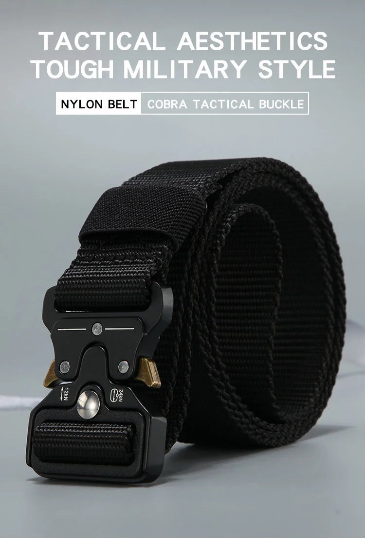 Men's Belt Outdoor Hunting Tactics Belt Multi functional Buckle Nylon Belt High Quality Marine Corps Canvas Belt