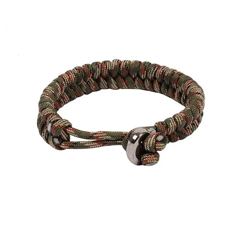 Outdoor Adjustable Bracelet Camping Survival Paracord 4mm Bracelet Sports Parachute Cord Bracelet Unisex Kit Survie