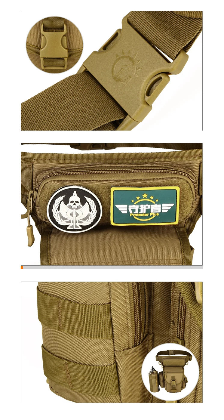 Waterproof Nylon Tactical Drop Leg Bag Molle System Hunting Tool Waist Pack Belt Thigh Pouch Men Women Military Equipment