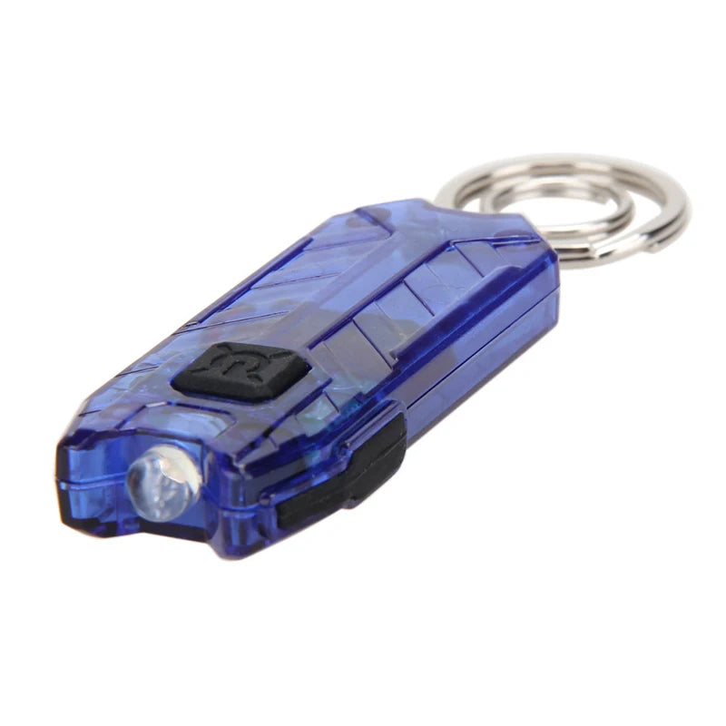 1pc Portable 45LM 2 Modes LED Light Keychain Mini Flashlight Rechargeable USB Torch LED Light Key Chain Camping Outdoor Tools