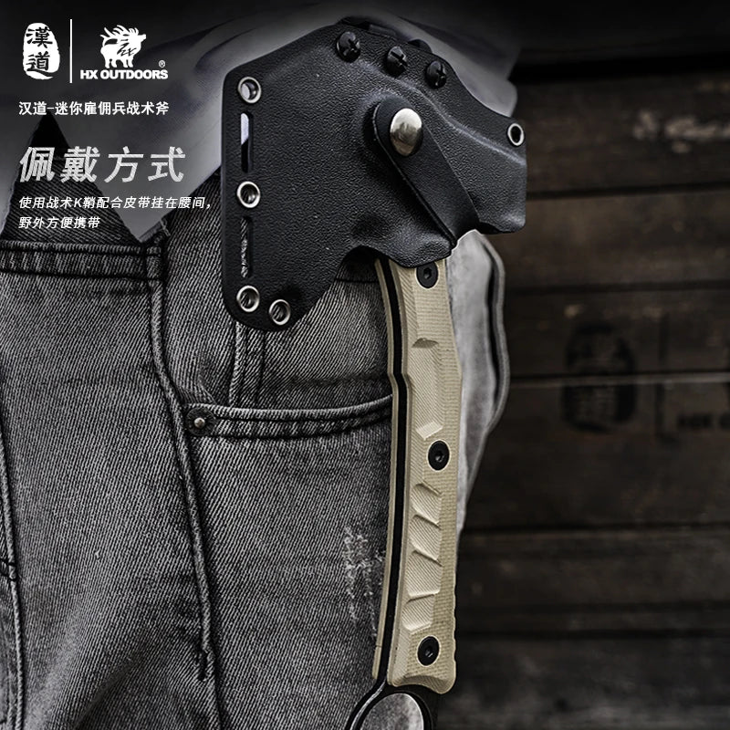 HX OUTDOORS Tactical Survival Axe Camping Axes Hand Hunting Tool Kitchen Gift For Man K Sheath Dropshipping