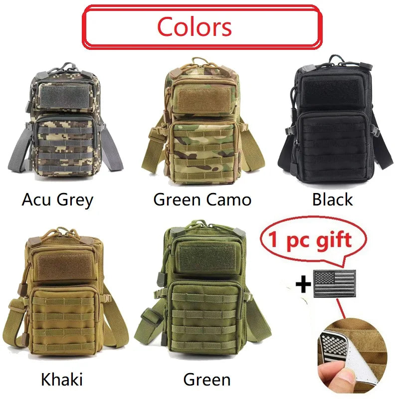 Multipurpose Waterproof Outdoor Tactical Molle Waist Bag Hiking Travelling Sling Backpack Waist Packs Shoulder Bag Pouch