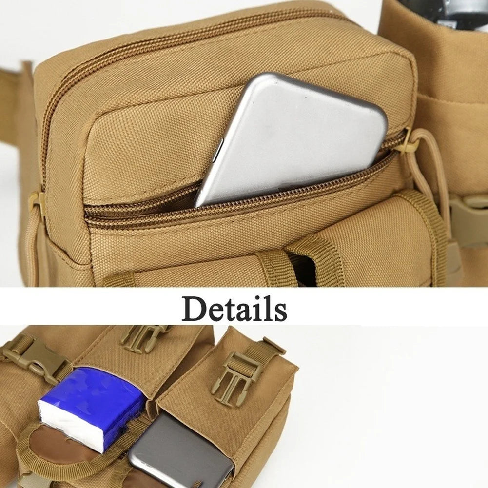 Men's Tactical Casual Fanny Waterproof Pouch Waist Bag Packs Outdoor Military Bag Hunting Bags Tactical Wallet Waist Packs