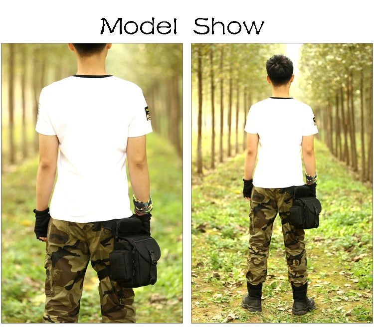 Waterproof Nylon Tactical Drop Leg Bag Molle System Hunting Tool Waist Pack Belt Thigh Pouch Men Women Military Equipment