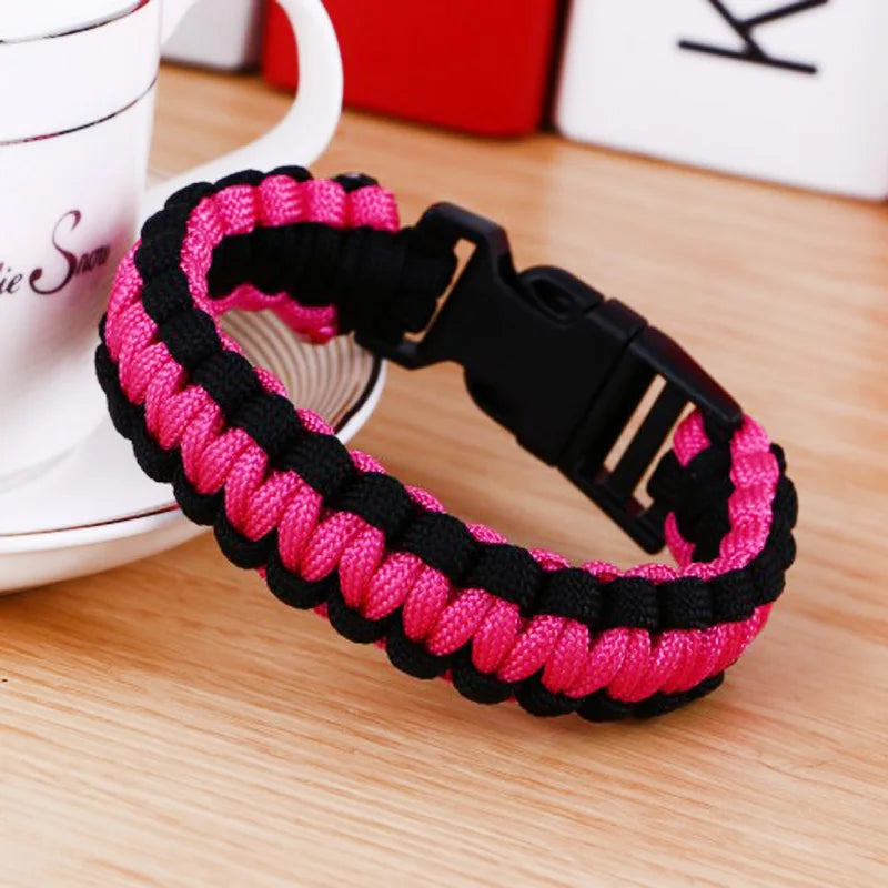 Men's New Survival Paracord Bracelet For Men Outdoor Camping Hiking Buckle Wristband Women Rope Bracelet Male Jewelry