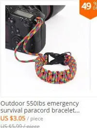 Emergency Paracord 550 4mm Led Lights Camping Rope Parachute Cord Bracelet Survival Multifunction outdoor tools Camping survival