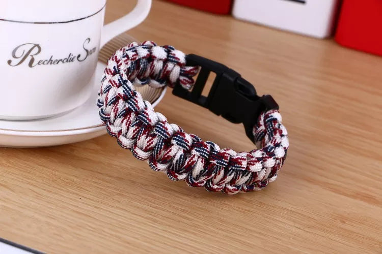 Men's New Survival Paracord Bracelet For Men Outdoor Camping Hiking Buckle Wristband Women Rope Bracelet Male Jewelry