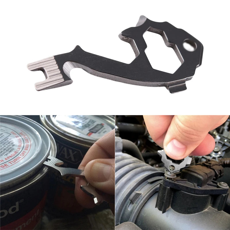 20 In 1 EDC Multi Tool Pocket Outdoor Camping Survival Kit Wrench Opener Portable Tools Screwdriver Keychain Key Hanging