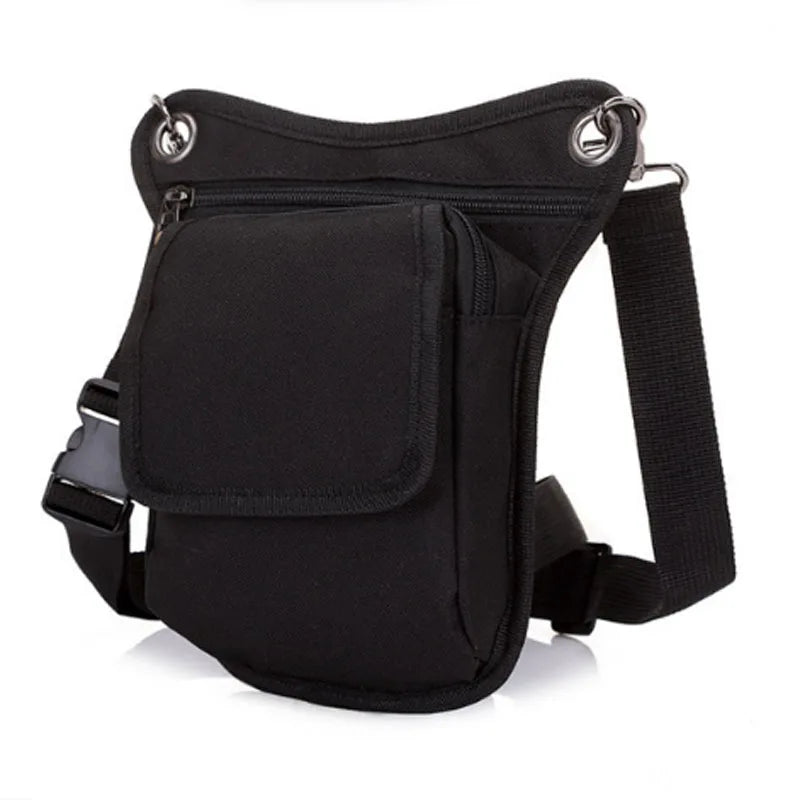 Men Military Nylon Leg Bag Fanny Waist Pack Belt Hip Bum Motorcycle Rider Drop Thigh Pouch Retro Crossbody Shoulder Bags