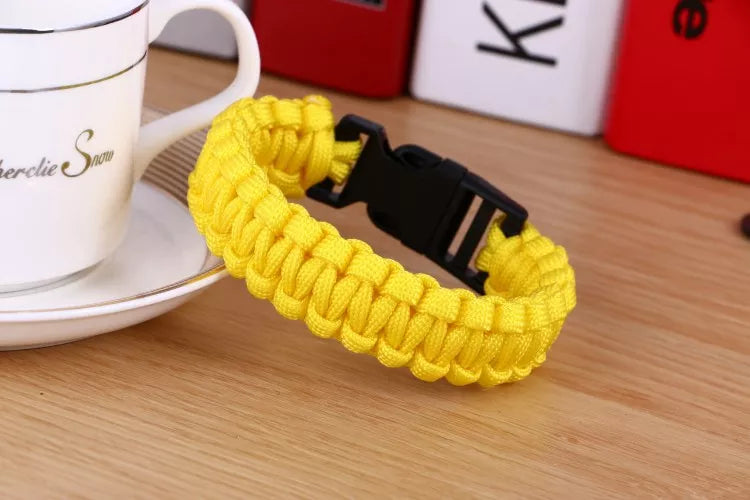 Men's New Survival Paracord Bracelet For Men Outdoor Camping Hiking Buckle Wristband Women Rope Bracelet Male Jewelry