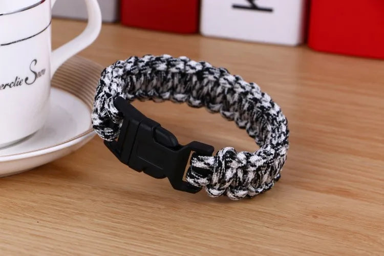 Men's New Survival Paracord Bracelet For Men Outdoor Camping Hiking Buckle Wristband Women Rope Bracelet Male Jewelry