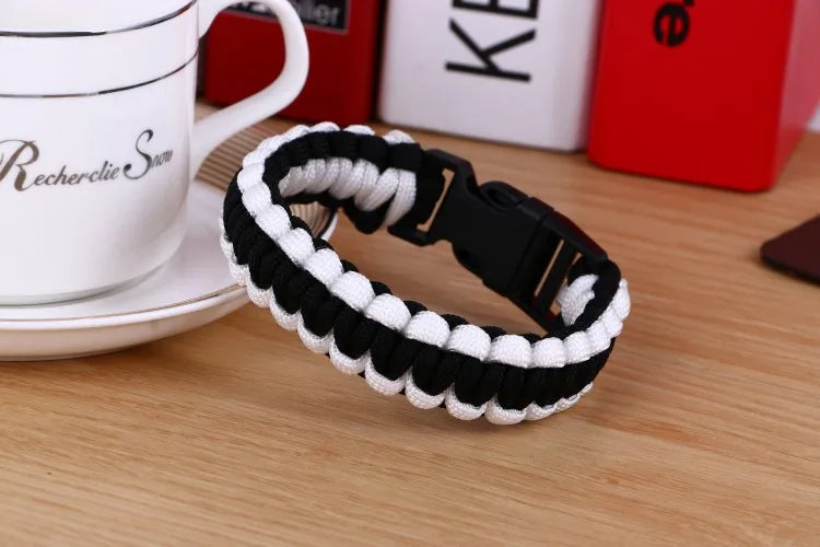 Men's New Survival Paracord Bracelet For Men Outdoor Camping Hiking Buckle Wristband Women Rope Bracelet Male Jewelry