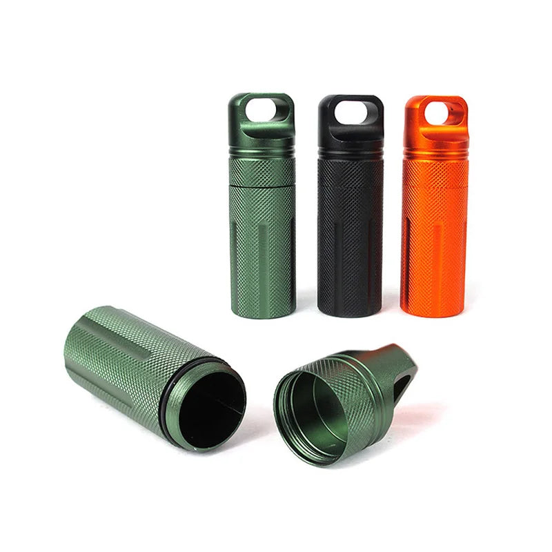 EDC waterproof Survive seal box Container capsule dry bottle case outdoor hike camp medicine match pill holder storage trunk