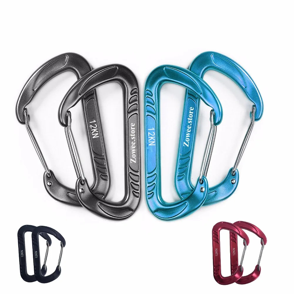 7075 Aluminum Hammock Carabiner Survial Key Chain Carabine Hook Clip Camping Equipment Paracord Buckles for Outdoor Camping