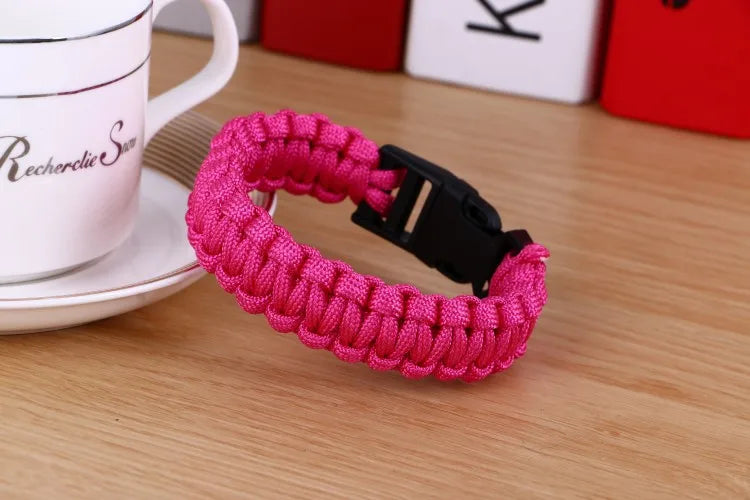 Men's New Survival Paracord Bracelet For Men Outdoor Camping Hiking Buckle Wristband Women Rope Bracelet Male Jewelry