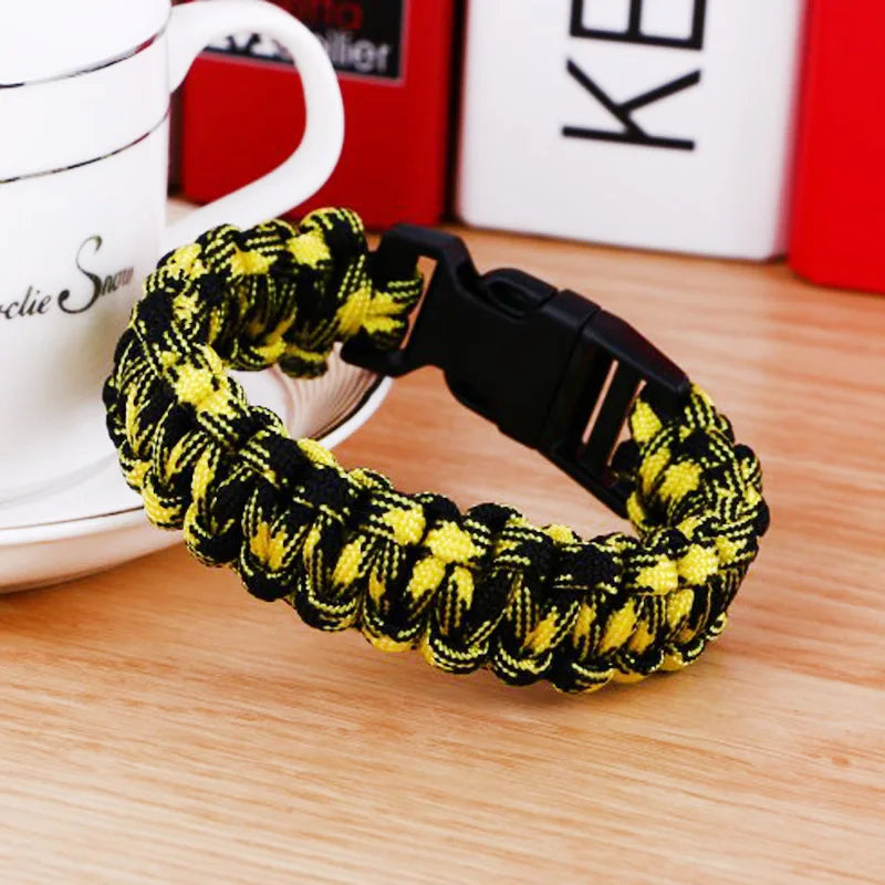 Men's New Survival Paracord Bracelet For Men Outdoor Camping Hiking Buckle Wristband Women Rope Bracelet Male Jewelry