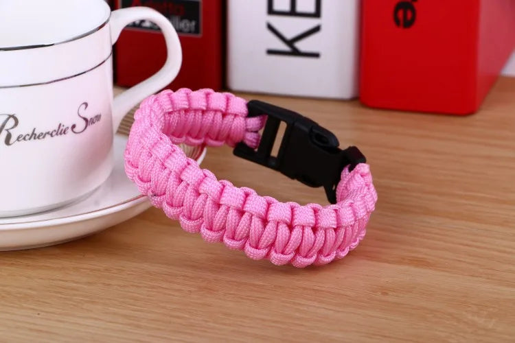 Men's New Survival Paracord Bracelet For Men Outdoor Camping Hiking Buckle Wristband Women Rope Bracelet Male Jewelry