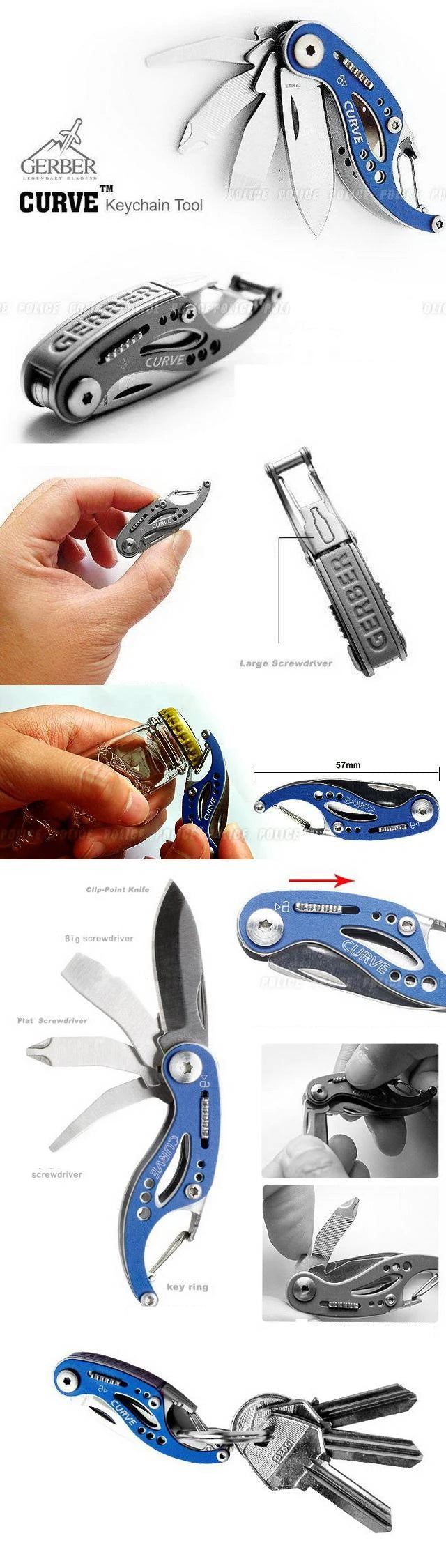 Outdoor Folding Curve Multifunctional Combination Opener Tool Little Whale Pocket Portable Gadget EDC Camping Survival Keychain