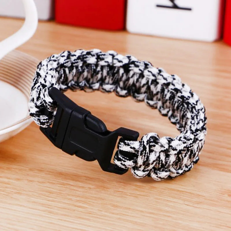 Men's New Survival Paracord Bracelet For Men Outdoor Camping Hiking Buckle Wristband Women Rope Bracelet Male Jewelry