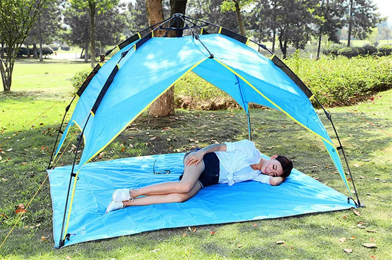 Tent Tarp 215 X 215cm Camping Mat Large Waterproof Oxford Cloth  Material Camping Picnic Beach Moisture-Proof Mat sunshade