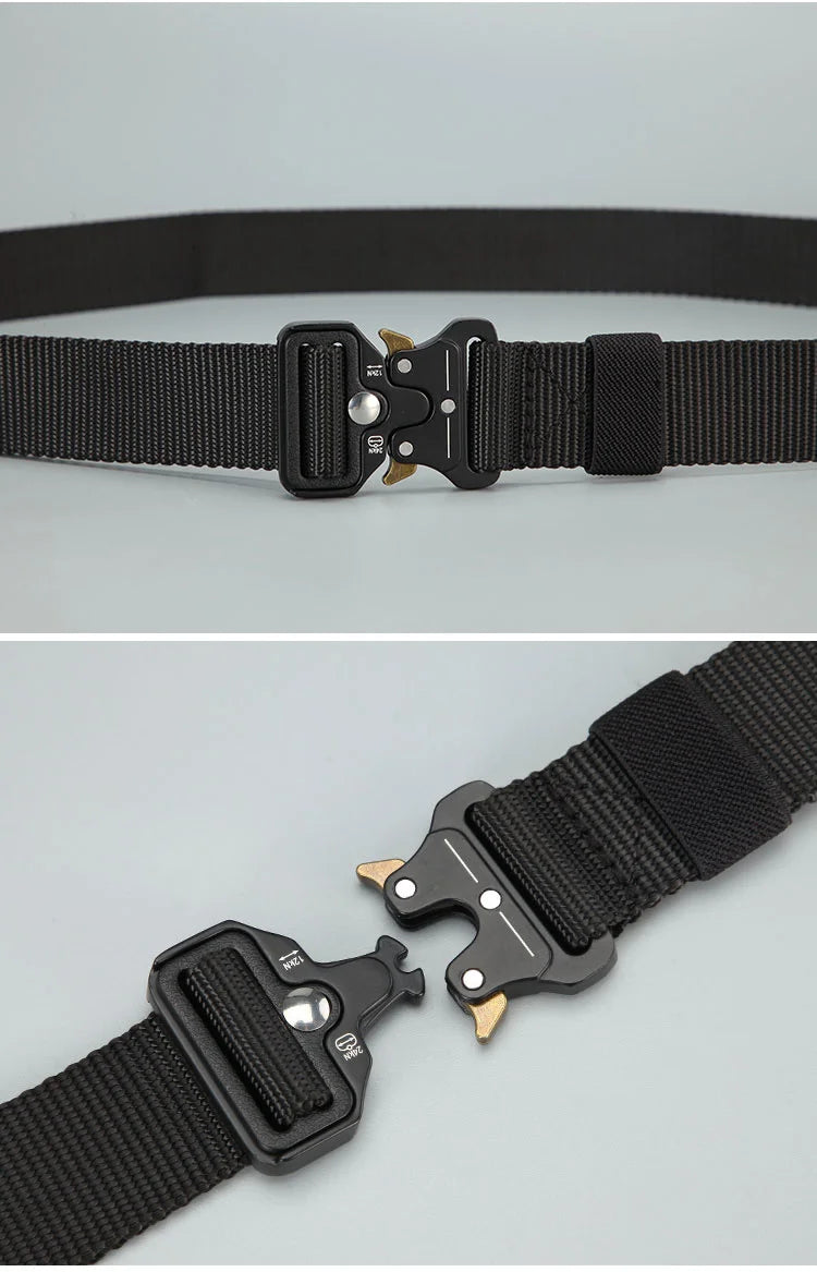 Men's Belt Outdoor Hunting Tactics Belt Multi functional Buckle Nylon Belt High Quality Marine Corps Canvas Belt