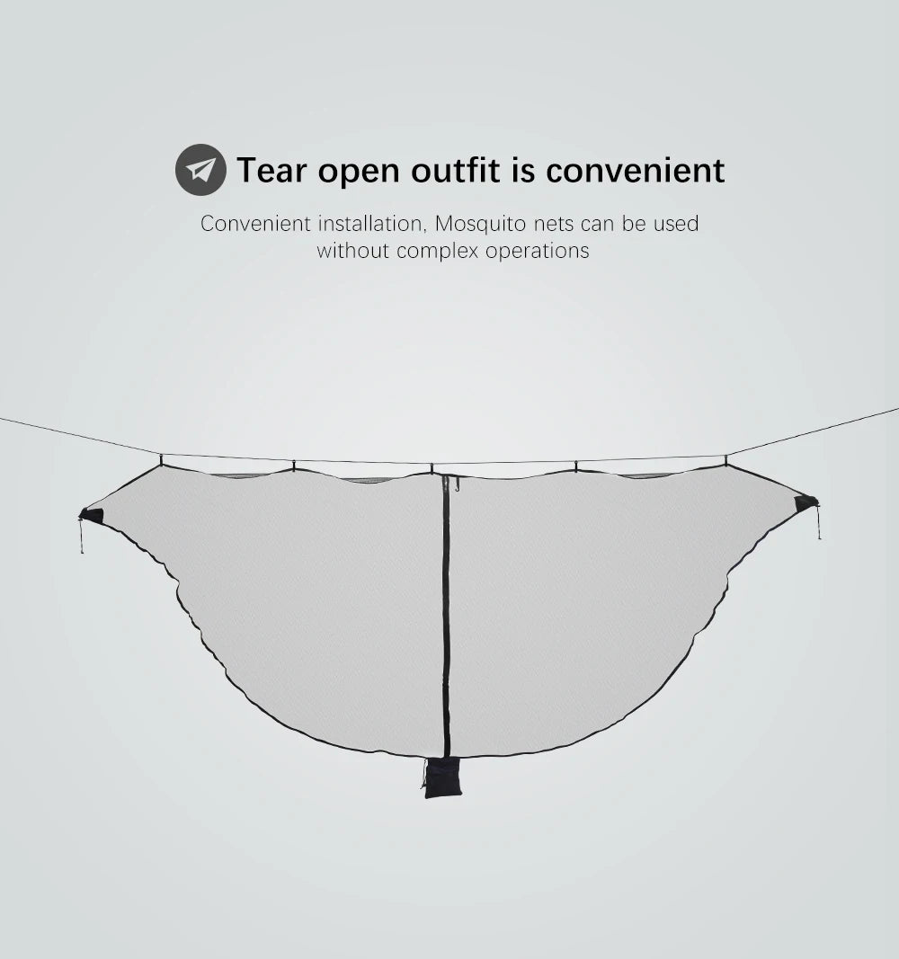 Outdoor Lightweight Travel Portable Separating Hanging Mosquito Net Bugs Net for Camping Hammock