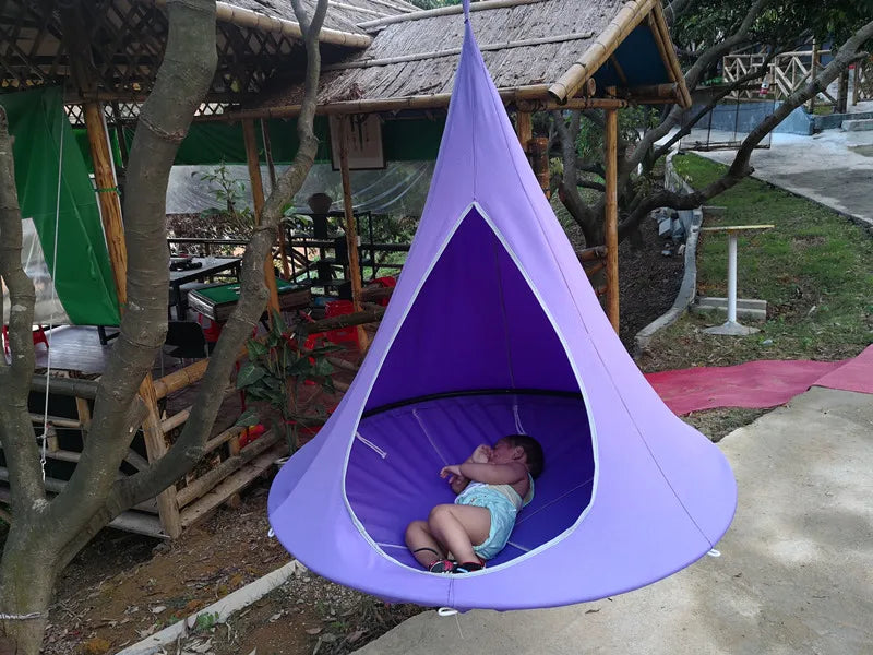 OTAUTAU Outdoor Hammock Tent Bed Hanging Swing Teepee Tree Hamaca Garden Camping Children Bedroom Room Gym Fitness Beds DC001