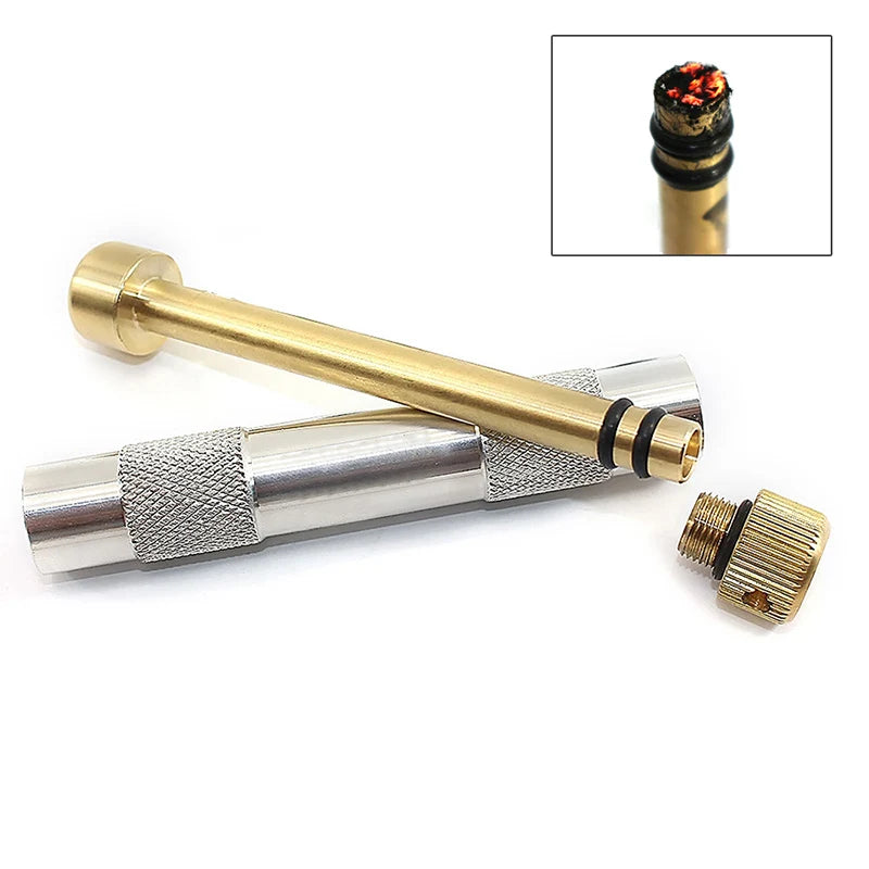 Outdoor Camping Emergency Piston Fire Starter Tube Flame Maker Fire Starter Tube Air Compression Torch Survival Tool