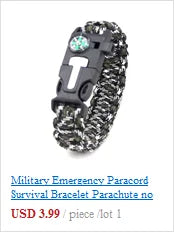 Survive Bracelet Survival Whistle Buckle Multifunction Paracord Bracelet buckle with LED Light For Camping Hiking EDC Tools