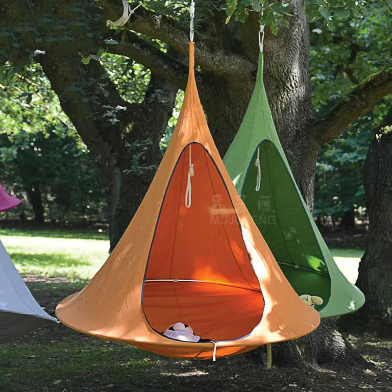 OTAUTAU Outdoor Hammock Tent Bed Hanging Swing Teepee Tree Hamaca Garden Camping Children Bedroom Room Gym Fitness Beds DC001