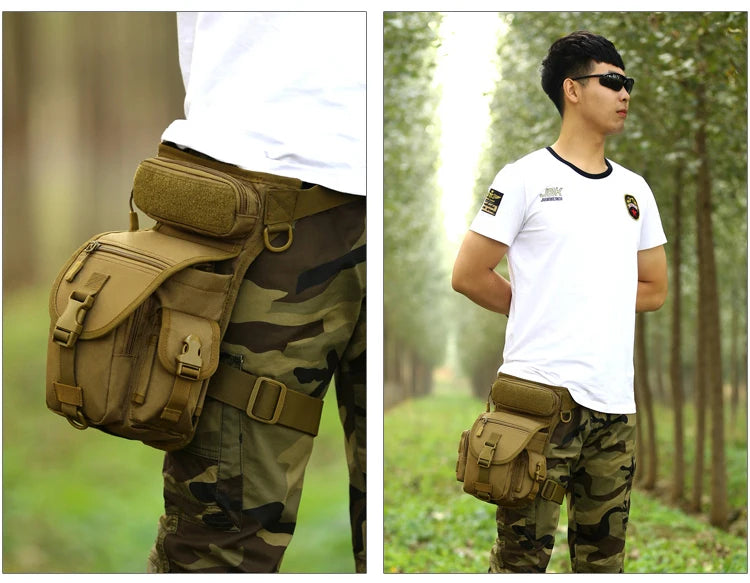 Waterproof Nylon Tactical Drop Leg Bag Molle System Hunting Tool Waist Pack Belt Thigh Pouch Men Women Military Equipment