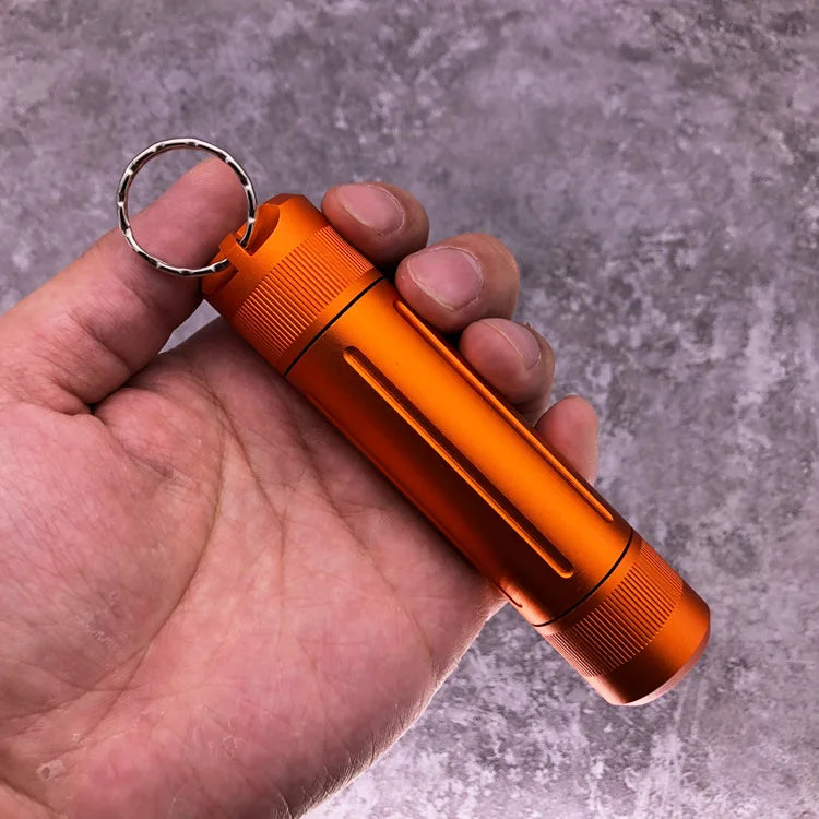 EDC Waterproof CNC Container Capsule, Dry Pill, Hike Camp Medicine Holder, Survive Seal Box, Storage Trunk Bottle Case Match